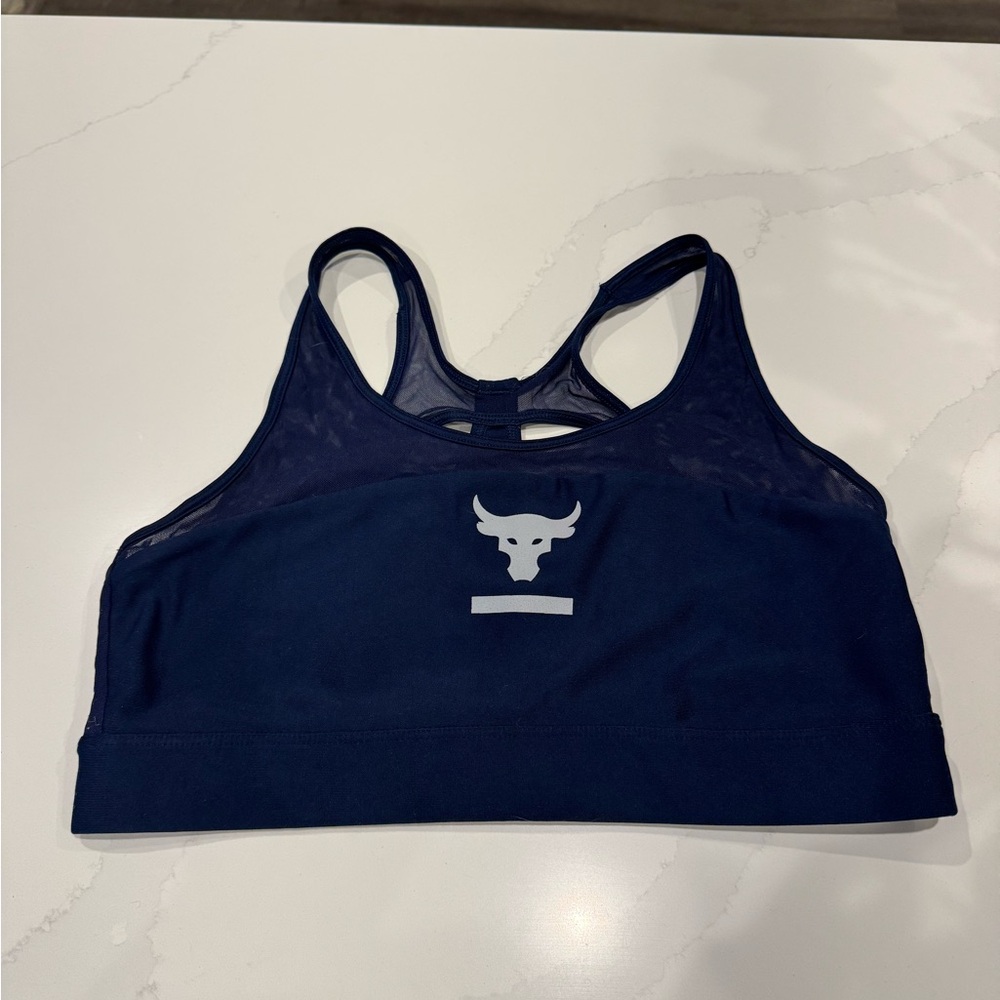 Under Armour Project Rock Women's Navy Sports Bra